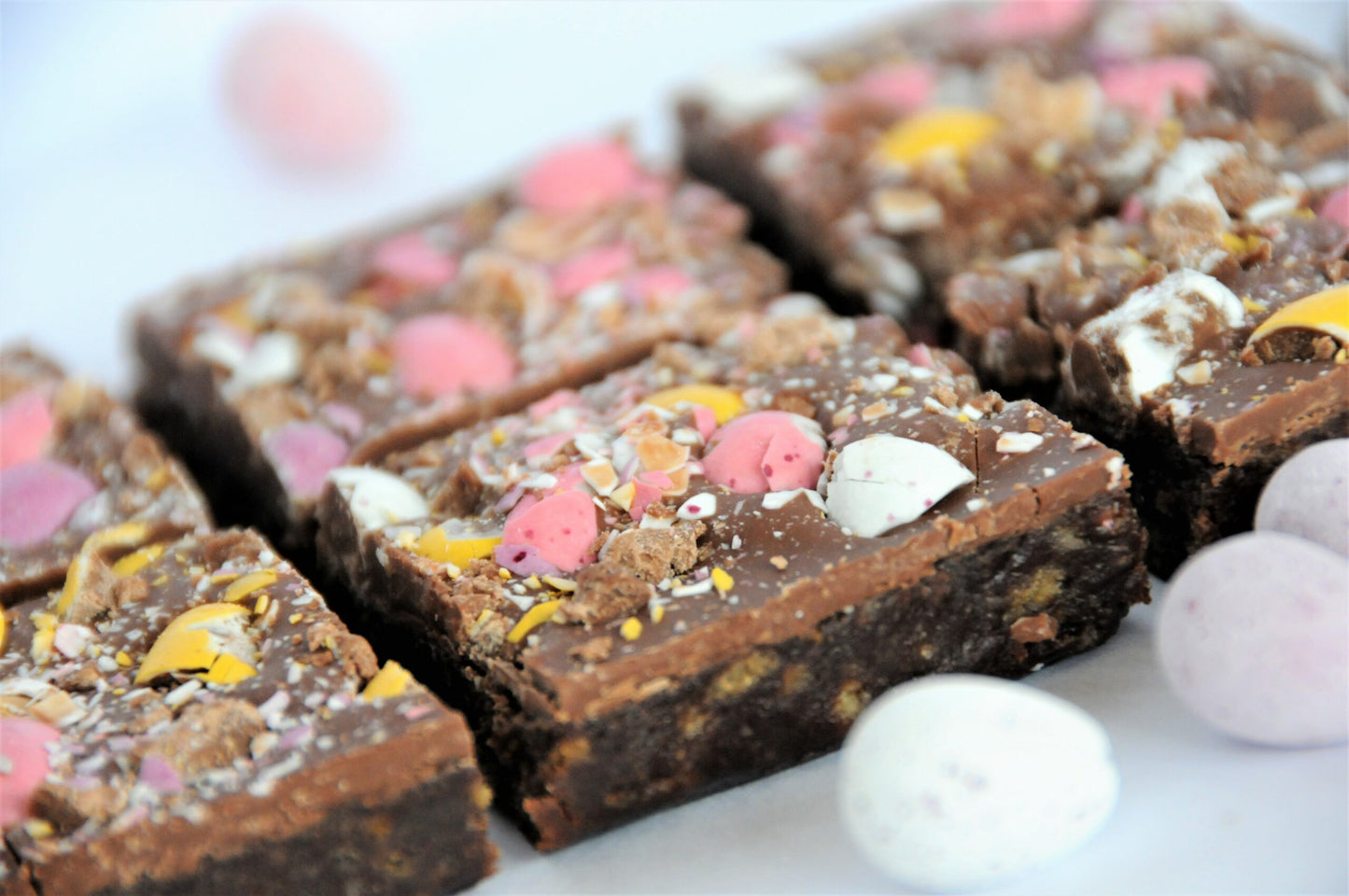 Chocolate Crunch topped with Cadbury Mini Eggs - Indulgence Box (12 piece)