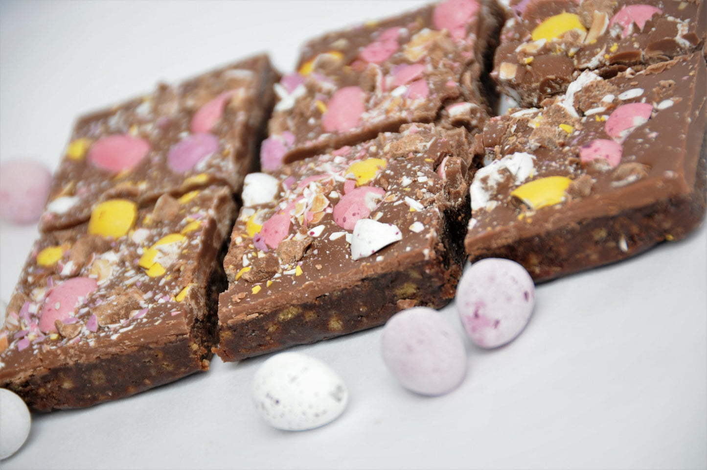 Chocolate Crunch topped with Cadbury Mini Eggs - Treat Box (6 piece)
