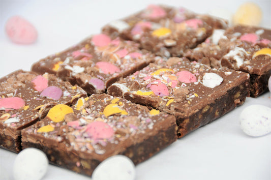 Chocolate Crunch topped with Cadbury Mini Eggs - Indulgence Box (12 piece)