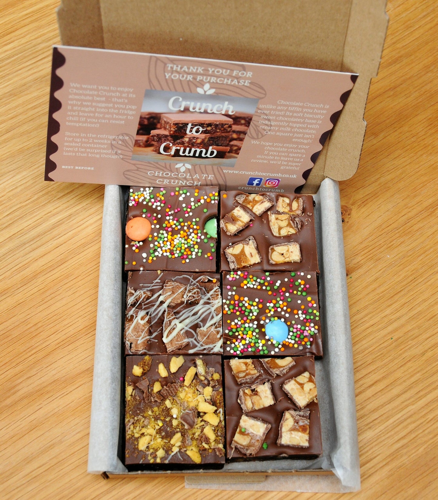 Chocolate Crunch Sweet Sugar Candy - Treat Box (6 piece)